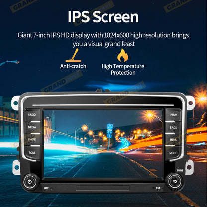 GRANDnavi Android13 Car Radio GPS For VW Volkswagen Skoda Octavia Golf 5 6 Touran Passat B6 Polo Jetta 2Din Multimedia Player