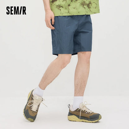 Semir Men Shorts Sporty Outdoor Patchwork Pocket Elastic Waist Casual Shorts 2026 Summer Straight