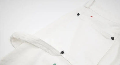 New 2025 Novelty High Zipper Ink Tactics Heavy Skateboard Street Cotton Casual Shorts Kanye Hip-hop Parkour Cargo #AA2