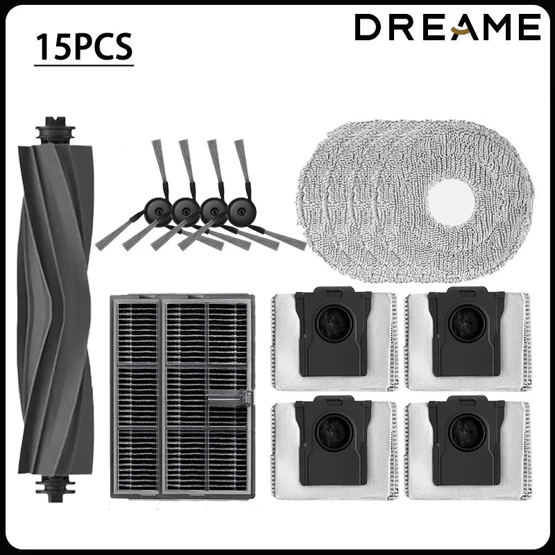 Dreame L40 Ultra / X40 Ultra Complete Vacuum Cleaner Accessories Main Side Brush HEPA Filter Mop Cloths Dust Bag