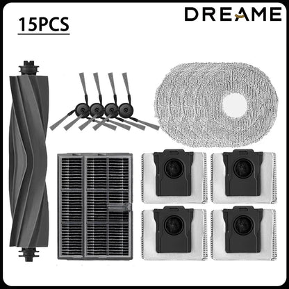 Dreame L40 Ultra / X40 Ultra Complete Vacuum Cleaner Accessories Main Side Brush HEPA Filter Mop Cloths Dust Bag