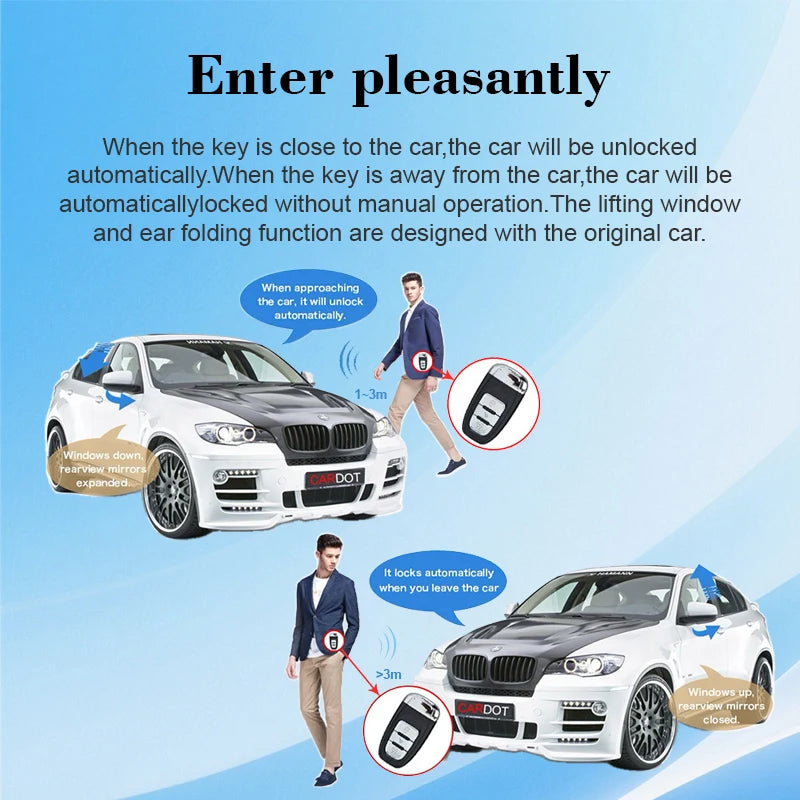 CARDOT BT Digital Key Smart Phone App Car Alarm System Auto Security Keyless Entry Ignition Start Stop Engine