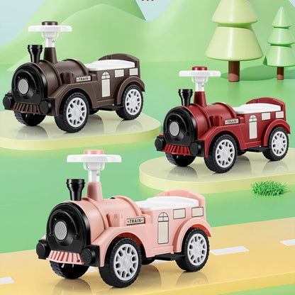 Ride on Toys for Kids Ride On Train with Lights & Music Retro Balance Bike Balance Car Toy Birthday Gift for Toddlers Boys Girls