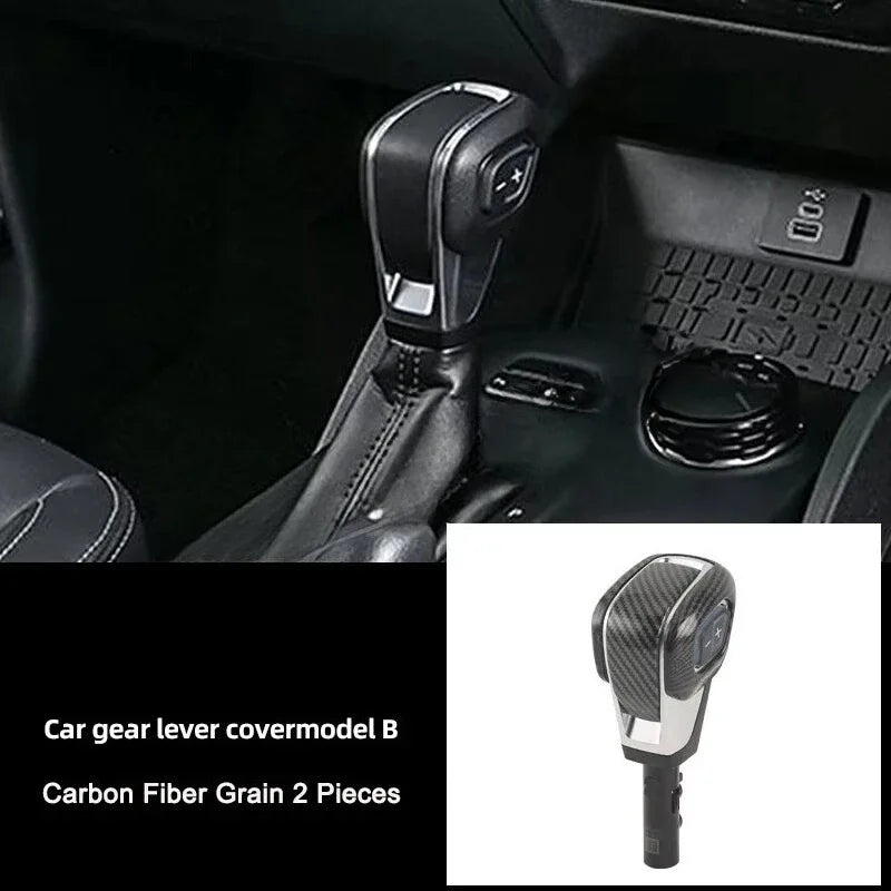 For Ford Ranger P703 T9 XL XLT Wildtrak Raptor 2023-2025 Carbon Fiber Texture Gear Shift Panel Cover Interior Trim Full Set