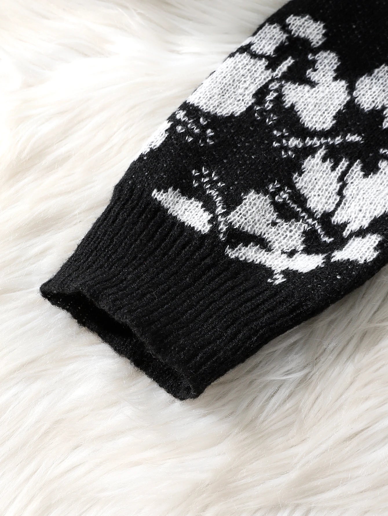 All-Over Floral Jacquard Pattern Pullover Sweater, Casual Crew Neck Knit Men's Pullover, Super Cool Winter Gift