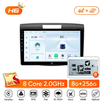 Ainavi Car Radio For Honda CRV CR-V 2012-2016 Carplay Android Auto Qualcomm Car Stereo Multimedia Player 4G Wifi DSP 48EQ