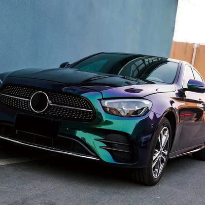 Car Wrap Vinyl Film Glossy PET Diamond Purple&Green PVC Car Engine Hood Decal Self Adhesive Motorcycle Auto Body Decoration Film