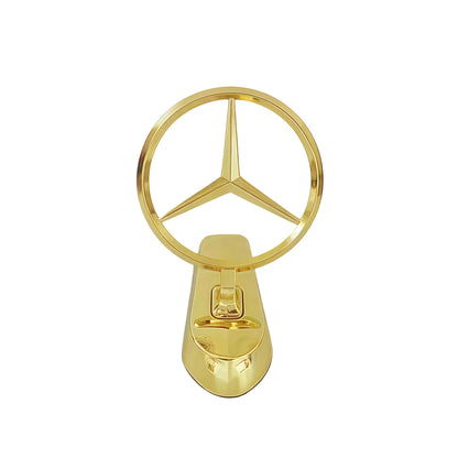 Emblem Badge for Car Hood Front Chrome Logo Luxurious Plated for Mercedes Benz Hood with Wing for C200 R300 E260 S450 S350