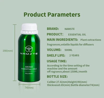 NAMSTE 500ml Perfumes Essential Oils For Aroma Diffuser Room Air Freshener Hot Sale Westin Hilton Ice age Kempinski Ritz Carlton