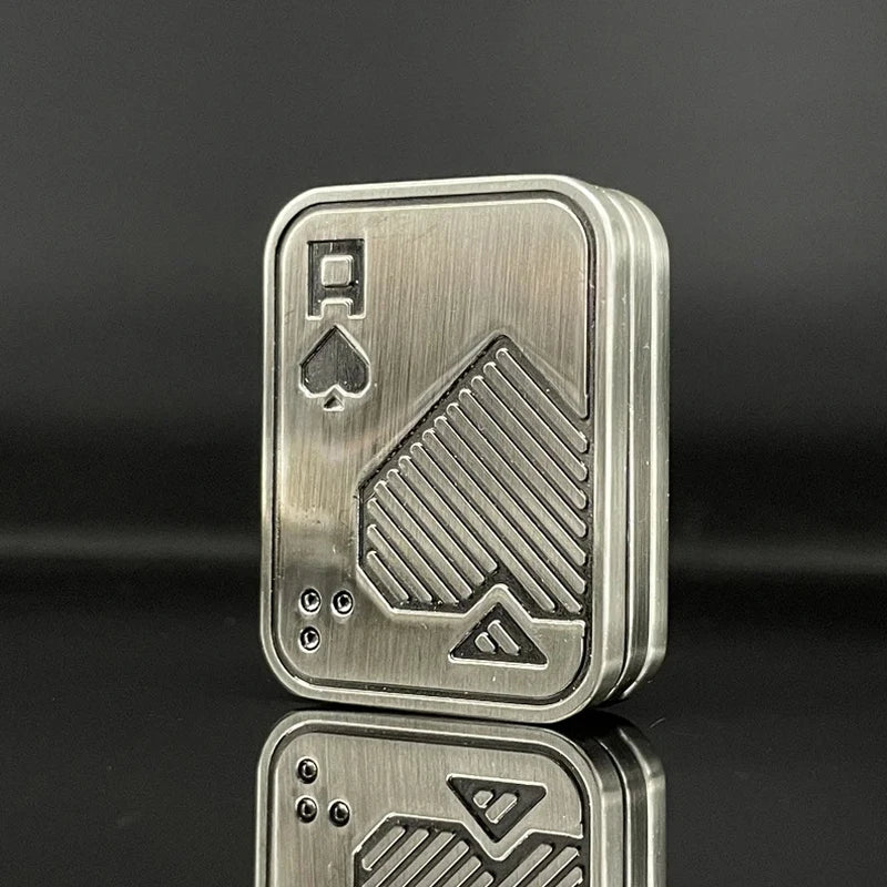 Poker EDC Fidget Slider Metal Push Card Adults Anxiety And Stress Relief Decompression Toy Juguetes Antiestres Ansiedad