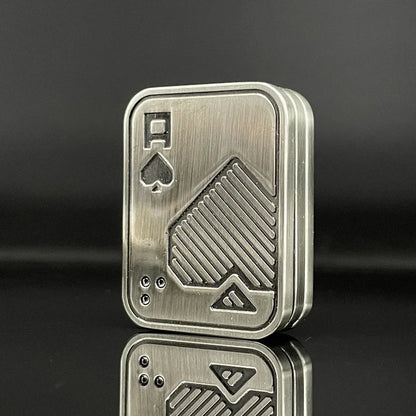 Poker EDC Fidget Slider Metal Push Card Adults Anxiety And Stress Relief Decompression Toy Juguetes Antiestres Ansiedad