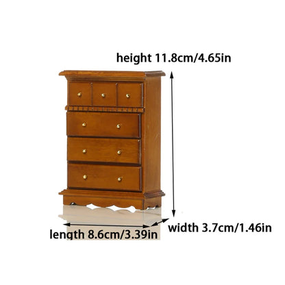 1Pc 1:12 Dollhouse Simulation Wooden Cabinet Display Cupboard Model Dollhouse Miniature Bookcase Furniture Decor Dolls House Toy