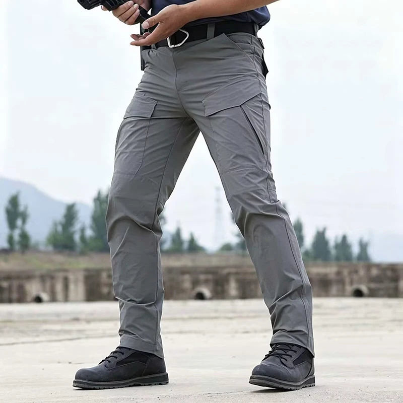 Summer Men Fashion Tactical Cargo Pants Male Simple Lightweight Outdoor Hiking Trousers Multi-pocket Versatile Pants