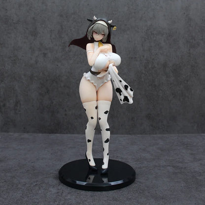 Oukou Anime Figure Cow Print Nun Beauty Standing Pose Boxed Pvc Desktop Ornament Chassis Decoration For Adult Collectors