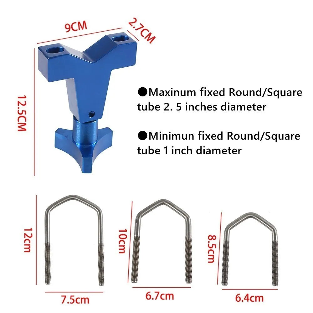 Universal 2Pcs High Lift Mount 1"-2.5" For Front Tube Adjustable Jack Tube Mount Bracket For Jeep Wrangler JK TJ Roof Rack Front