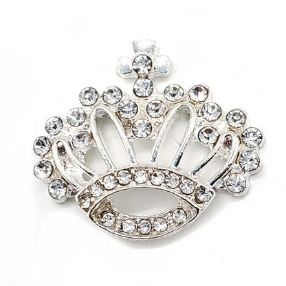 Metal Rhinestone Pearl Chain Butterfuly Crown Shoe Charms for Clogs Sandals Decoration Shoe Buckle for Girls Gift