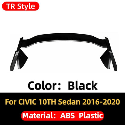 Racing Rear Trunk Spoiler Wing Tail Tuning Accessories Boot Lip Airfoil Body Kit For Honda Civic FC1 10th 4 Door Sedan 2016-2020