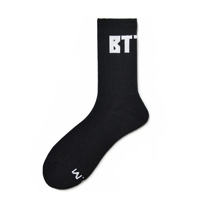 Man Socks Basketball Sports Stockings Crew Compression Stockings Fitness Thickening Terry Socks Casual Medias Hombre Business