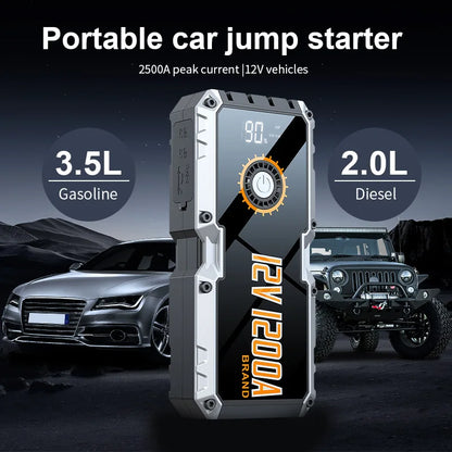 CEYYOR 12V 1200A Portable Jump Starter Car Battery,Booster Starting Device for 3.5L Petrol 2.0L Diesel Car For Auto Motorcycle