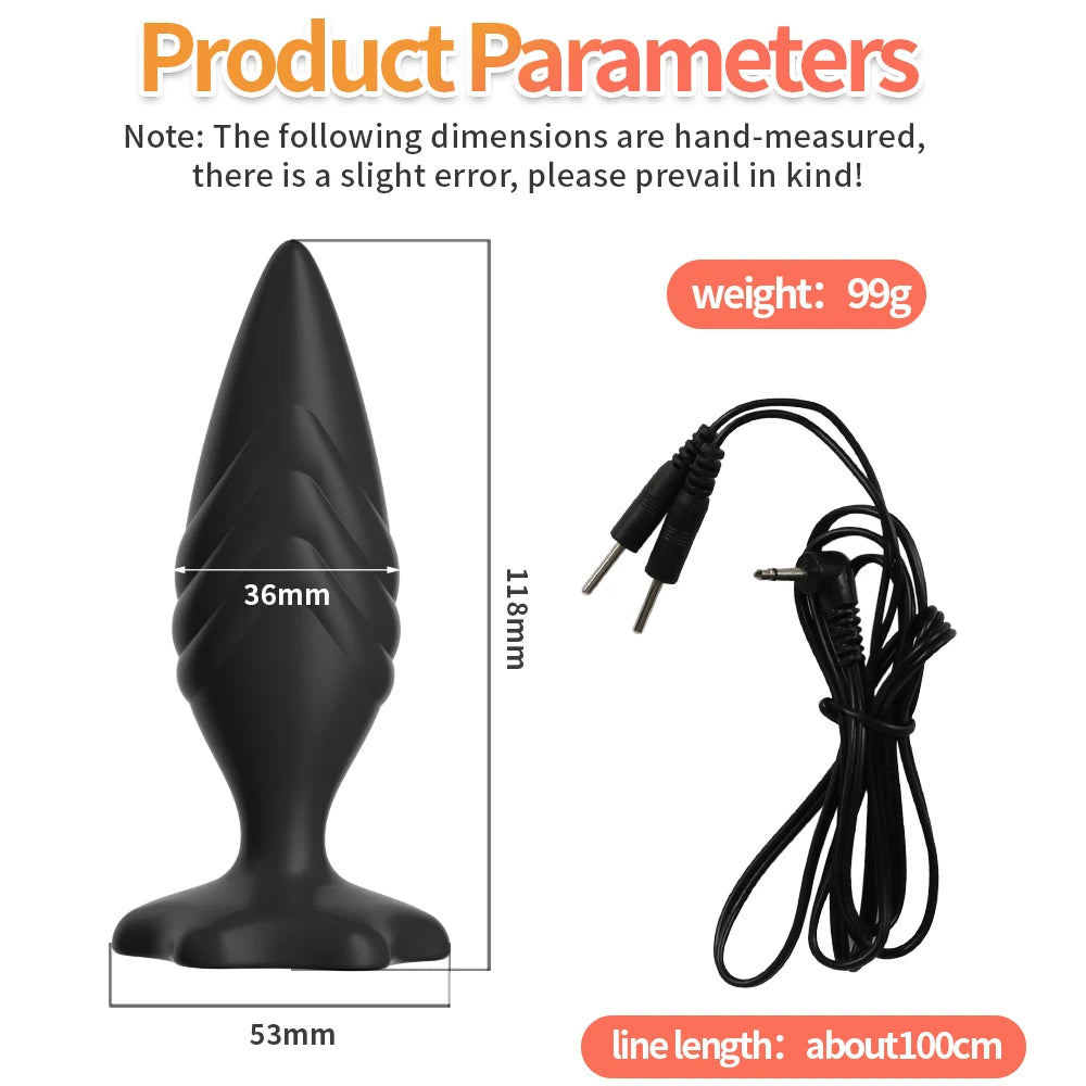 Promotion Electroshock E-stim Sex Products Electrosex Penis Ring E-stim Anal Butt Plug Electrostimulation Nipple Clamps Estim