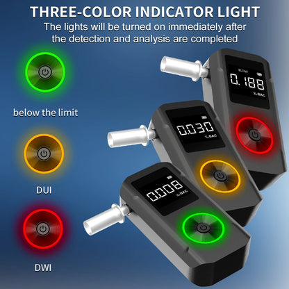2026 New High-Precision Alcohol Tester – Portable Breathalyzer – Suitable for Post-Drink Safety Testing, Self-Diagnosis, and I