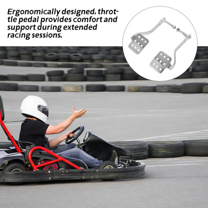 1Pair Go Kart Throttle Pedal Brake Foot Pedal for 212Cc Engine Smooth Control Aluminum Build