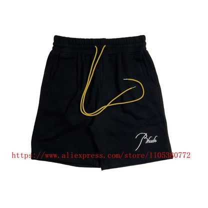 New Arrival RHUDE Print Casual Shorts Loose Street Shorts with Pockets Men's High Quality Shorts