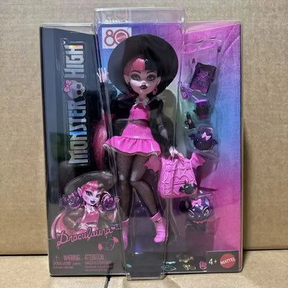 Original Monster High High School Wednesday Third Generation G3 Ghost Doll Doll, Mobile Collection HXH77 Christmas Gift