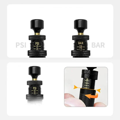 4pcs Tire Pressure Reduction Kit 10-30 PSI/0.7-2.1 BAR Auto-Stop Deflator Valve Set for Offroad Motorcycle SUV and Truck Tires