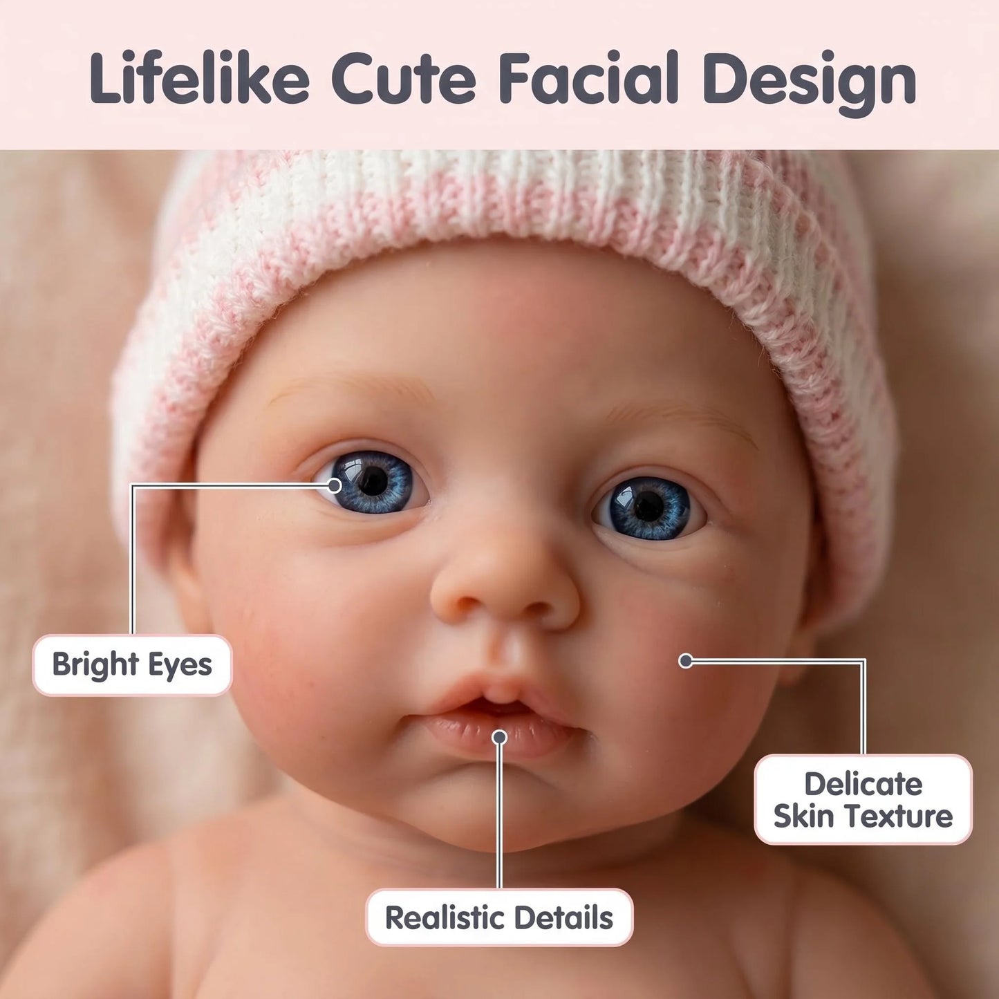 6Inch Handy Palm Mini Doll - Meadow NPK Full Solid Platinum Silicone Super Soft Flexible Elastic Toy with Matching Mini Cloth
