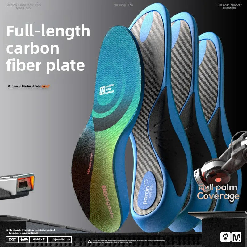 Arch Support Insole Orthotic Arch Lift Heightening Sports Shoes Men Women Breathable Shock Absorption Anti-Odor Carbon Fiber...