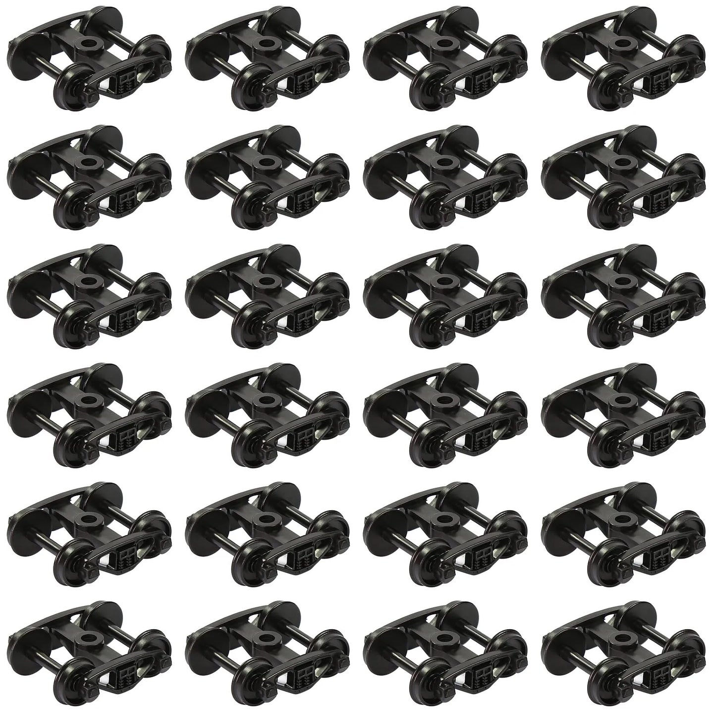 Evemodel HO Scale 1:87 Bearing Truck with 33" Plastic Wheels POM Bogies 2-Springs 12pcs/24pcs HP22BHO