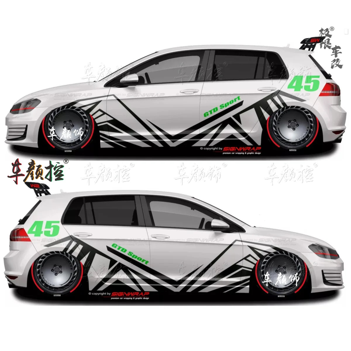 Car stickers For Volkswagen Golf8 MK5 MK6 MK7 GTI POLO customized exterior design sporty fashionable decals Vinyl  Accessories