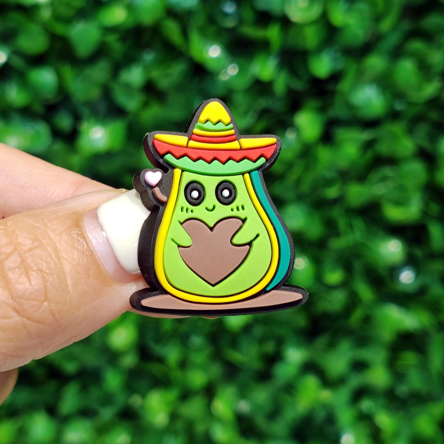 New 1-100pcs Cartoon Fruit Avocado Mom Love Guitar PVC Shoe Charms Accessories Hole Slippers Decorations Kids Birthday Present