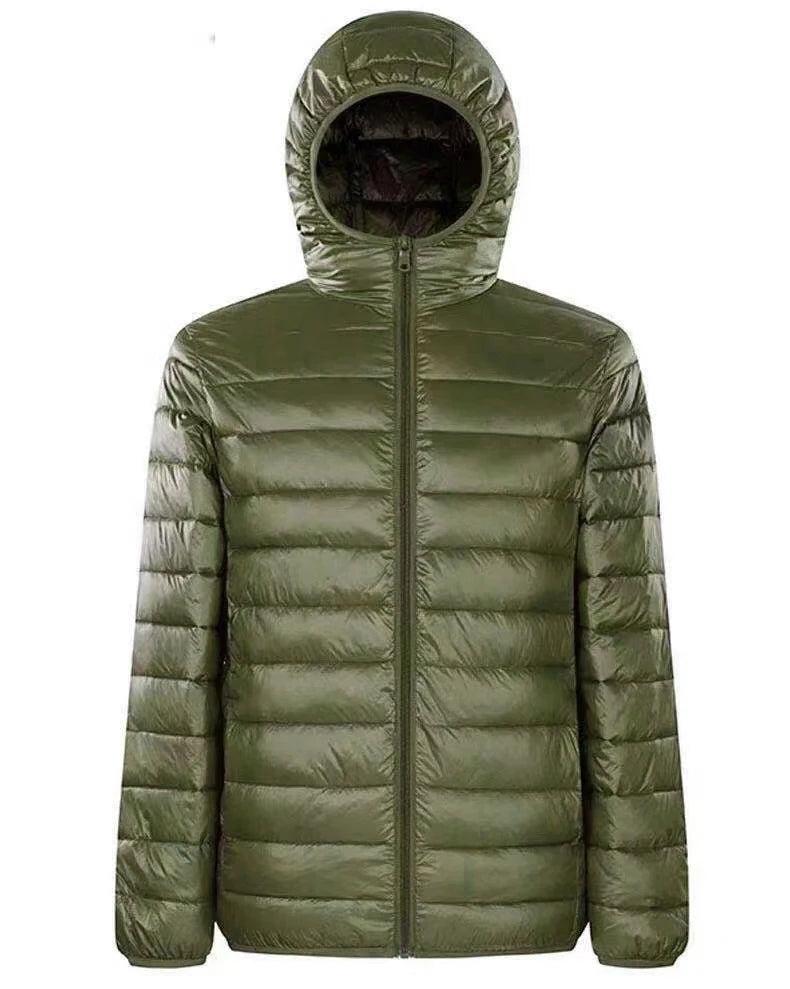 Down Jacket Men's 2024 New 90% White Duck Down Super Light Down Jacket Men's Lightweight Thermal Coat Hooded Feather Coat