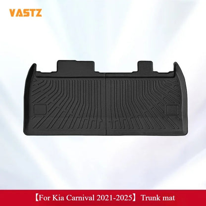 Floor Mats For Kia Carnival 2021-2025 8 Seats All Weather Trunk Mats Full Set Cargo Liner Waterproof Anti-Slip Stain Proof