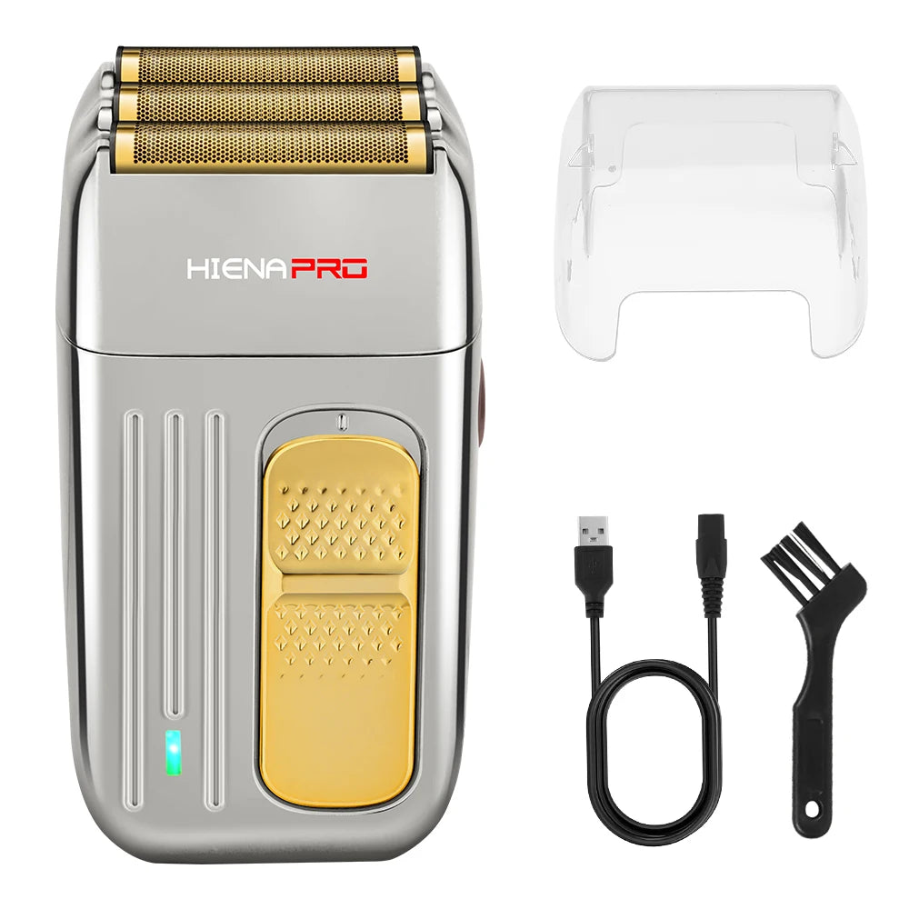 HIENAPRO Reciprocating Electric Shaver, Triple Blade Foil Razor for Men, USB Rechargeable Wet/Dry Trimmer with Travel Lock