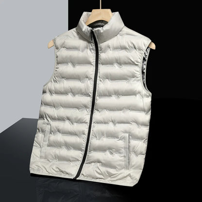 8XL Men Winter Brand Warm Vest Jacket Autumn Lightweight Outwear Vests Waistcoat Men Outfits Fashion Sleeveless Jacket Vest Male