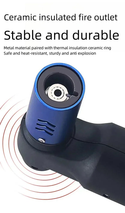 HONEST Windproof Spray Gun Strong Blue Fire Butane Gas Torch Lighter Outdoor BBQ Kitchen Jewelry Welding Cigar Lighters Smoking