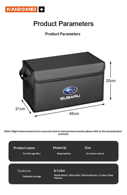 Car Trunk Foldable Storage Box Large-Capacity Stowing Tidying Bag For Subaru Ascent BRZ Forester Impreza Legacy Outback WRX VX