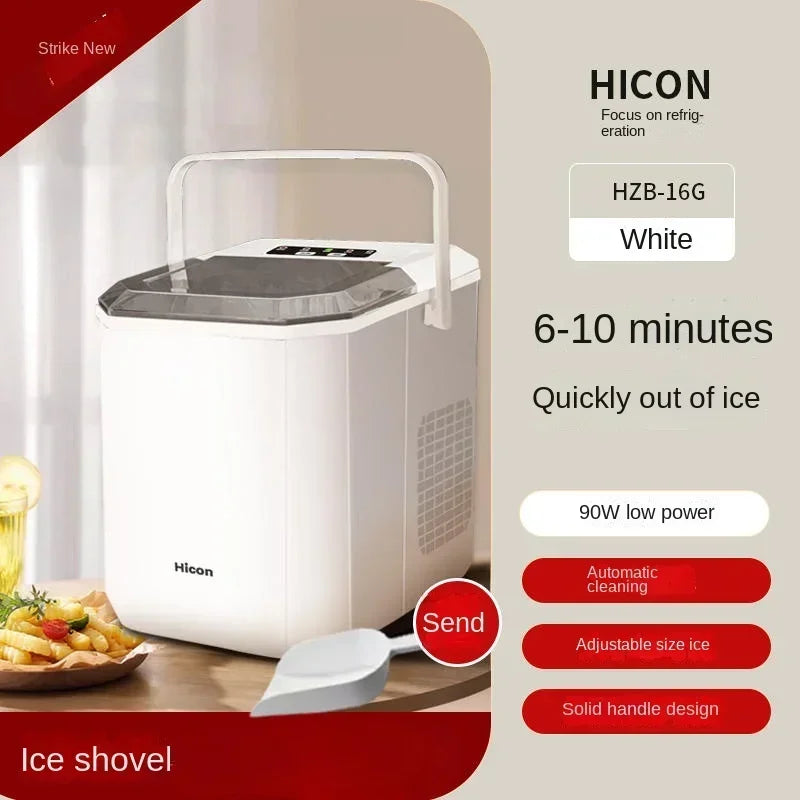 220V HICON Ice Machine Energy-efficient Ice Machine for Household, Dormitory and Outdoor Use DC