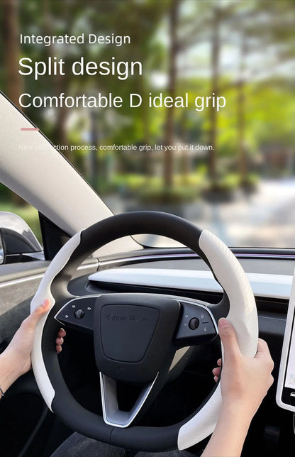 Matte White Steering Wheel Covers for Tesla Model Y Juniper Model 3 Highland Steering Wheel Cover Protector Car Accessories 2026