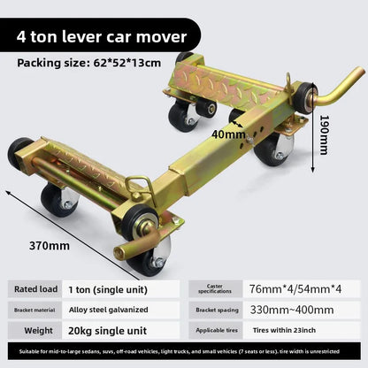 Manual Car Lifter Hydraulic Tow Truck Jacks Mechanic Rescue Vehicle Move Tool for Accident Recovery Towing Vehicle Moving Tool