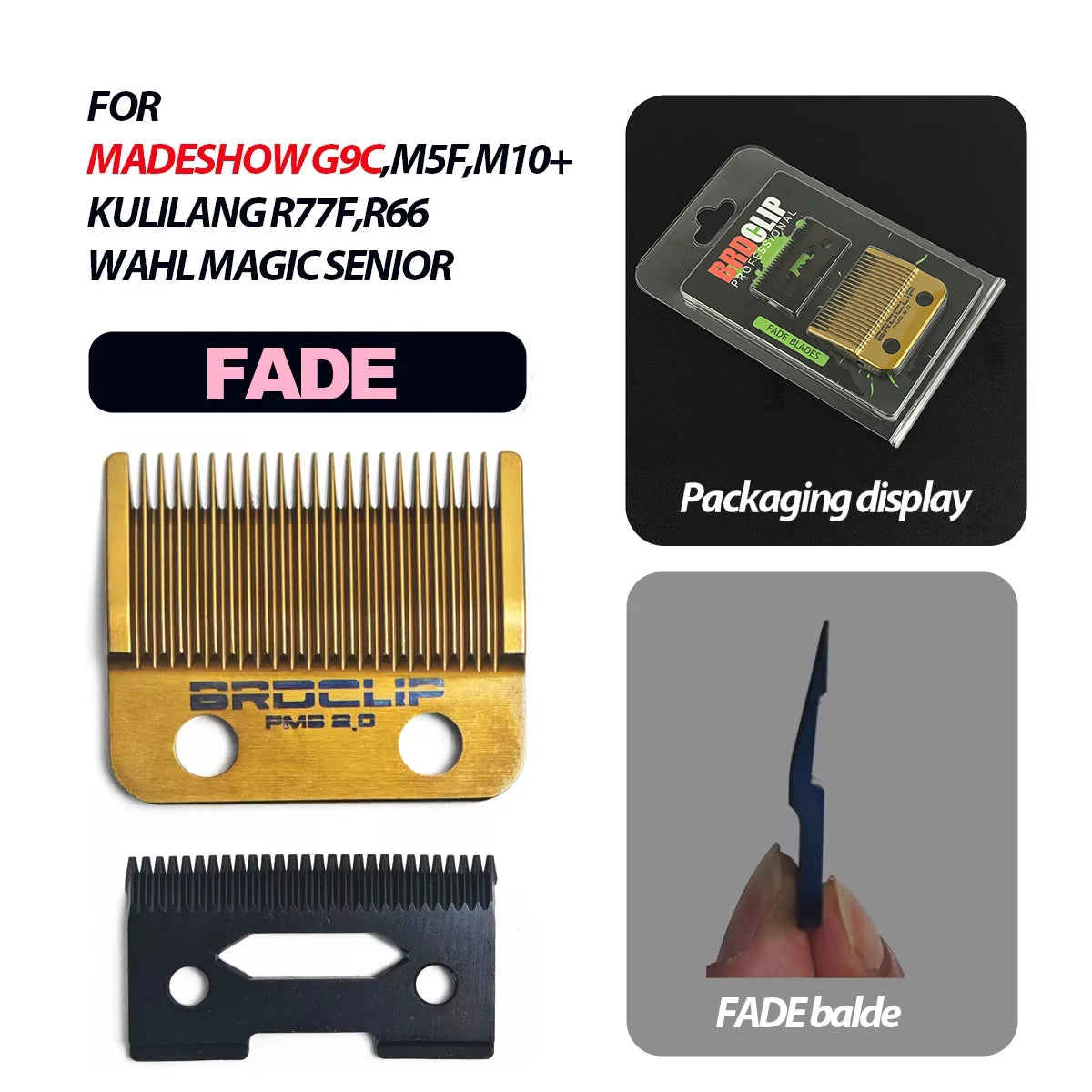 BRDCLIP All Models Professional Hair Clipper Original Blade Hair Trimmer Blade Replacement Accessories BRD 106 107 FA1C FA1T 116