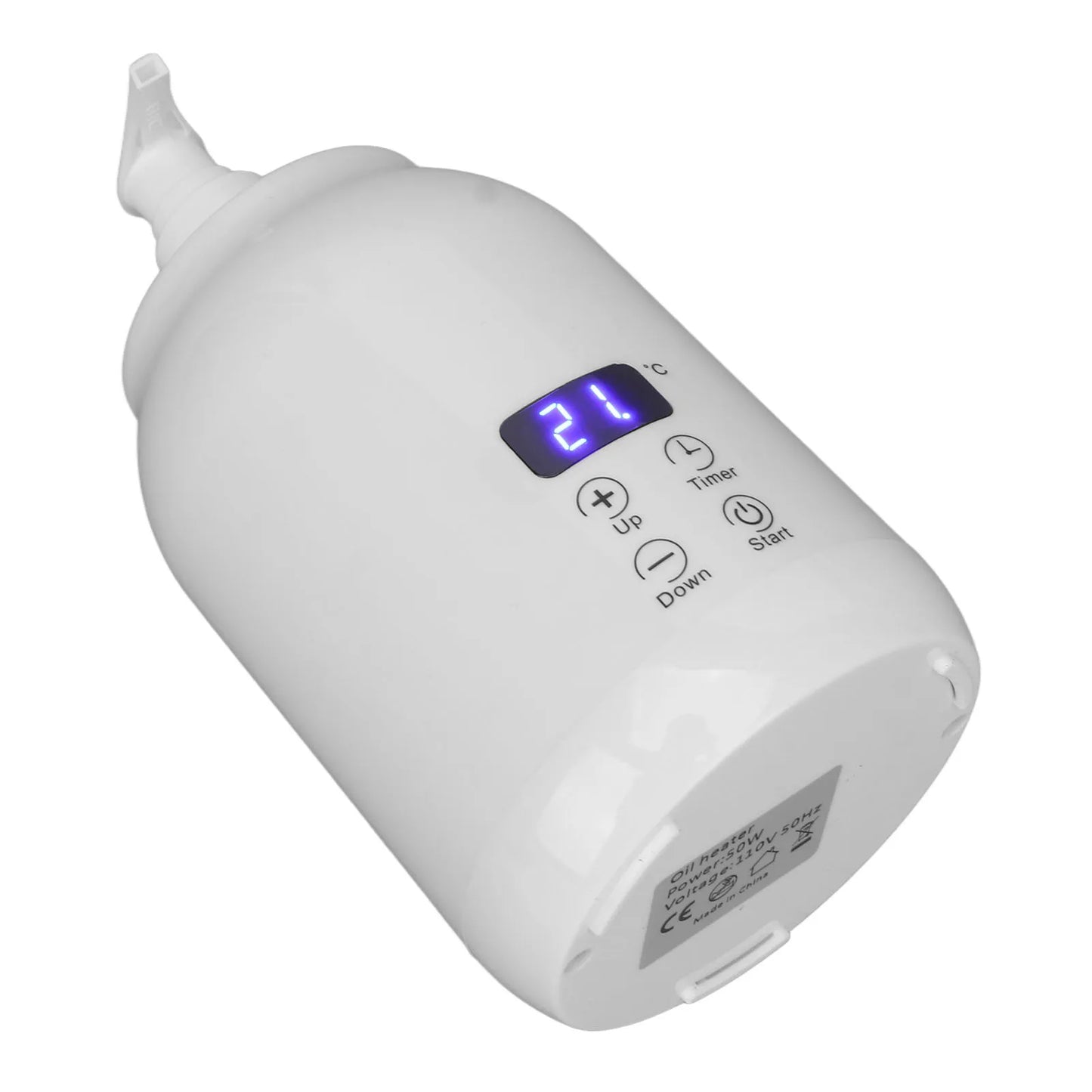 Single Bottle Massage Oil Heater Massage Oil Heater LED Display Touch Control Temperature Adjust Essential Oil Bottle Warmer