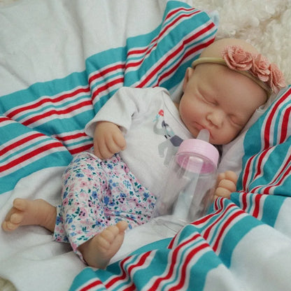 12" Boy Micro Preemie Full Body Silicone  Baby Doll Lifelike Mini Reborn Doll Surprice Children Anti-Stress My Melody