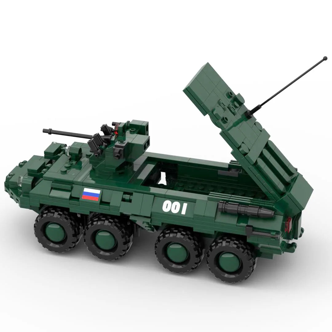 Russian BTR-80 Armored Personnel Carrier Building Blocks Toy Infantry Fighting Military Vehicle Model
