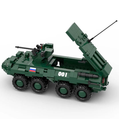 Russian BTR-80 Armored Personnel Carrier Building Blocks Toy Infantry Fighting Military Vehicle Model