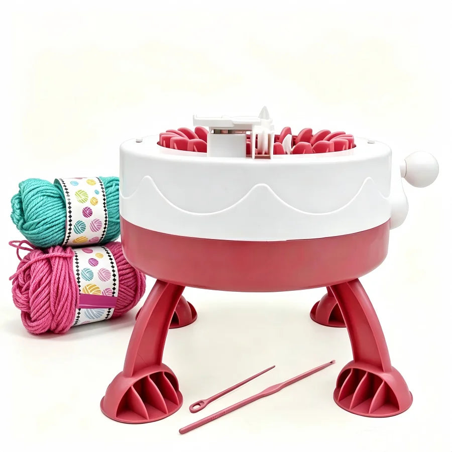 22 Needles Hand Crank Knitting Machine, DIY Yarn Weaving Tool for Scarf Hat Sweater, Lazy Knitting Accessory for Beginners