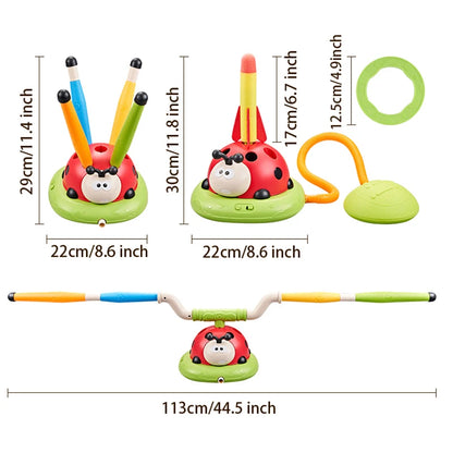 4 Styles Ladybug Multifunction Exercise Machine Ferrule Jump Rocket Launcher Toy Sports Entertainment Game Outdoor Educational